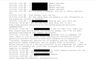 WhatsApp Chats Between Robert Rice and TigerSwan Staff