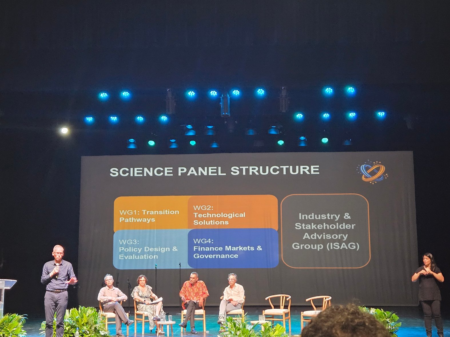 Introduction of the science panel at Santa Marta. Photo by Nina Lakhani.