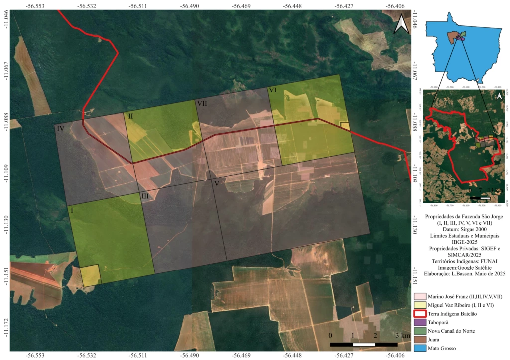 FS Bioenergia partners have farms overlapping the Batelão Indigenous Territory in the Amazon region of Mato Grosso. The case is currently under federal court review. (Image: Lidielze Basson)