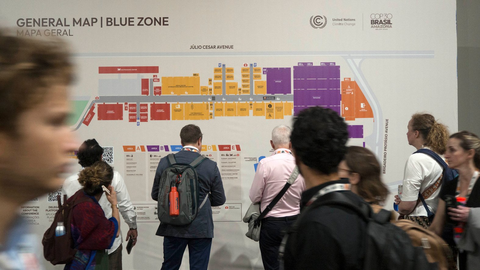 General map of the Blue Zone at COP30 in Belém, Brazil (Credit: Royce Kurmelovs)