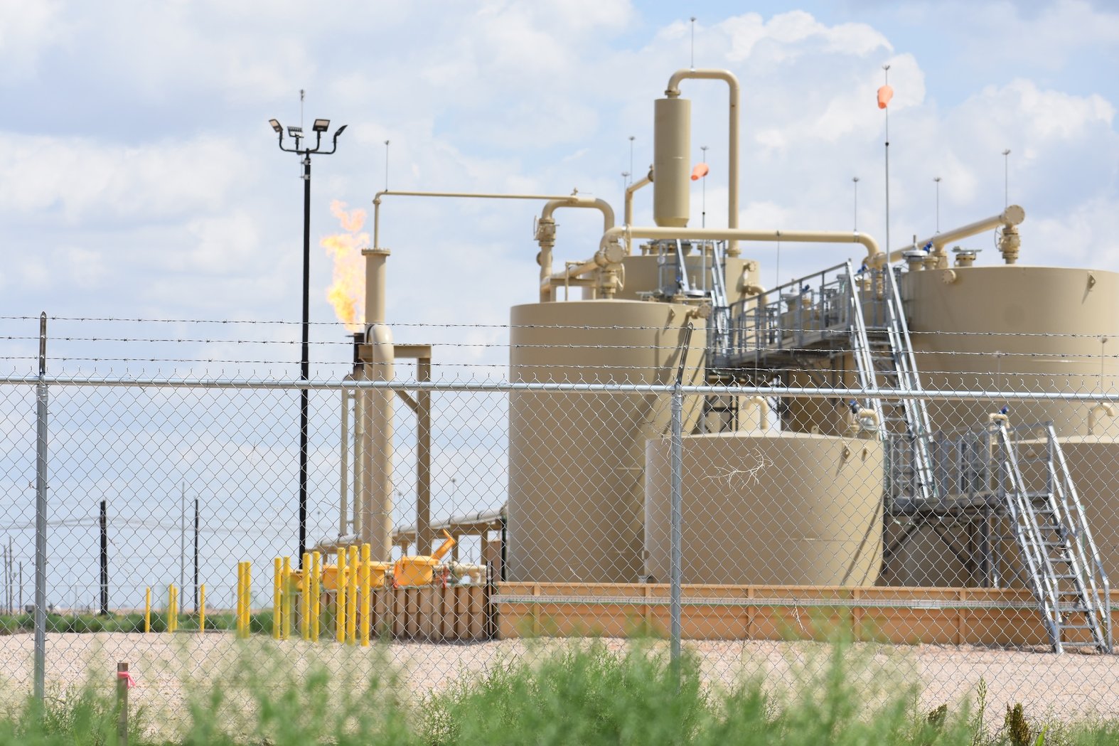 Gas compressor station in Midland, Texas. Photo by Nicholas Cunningham.