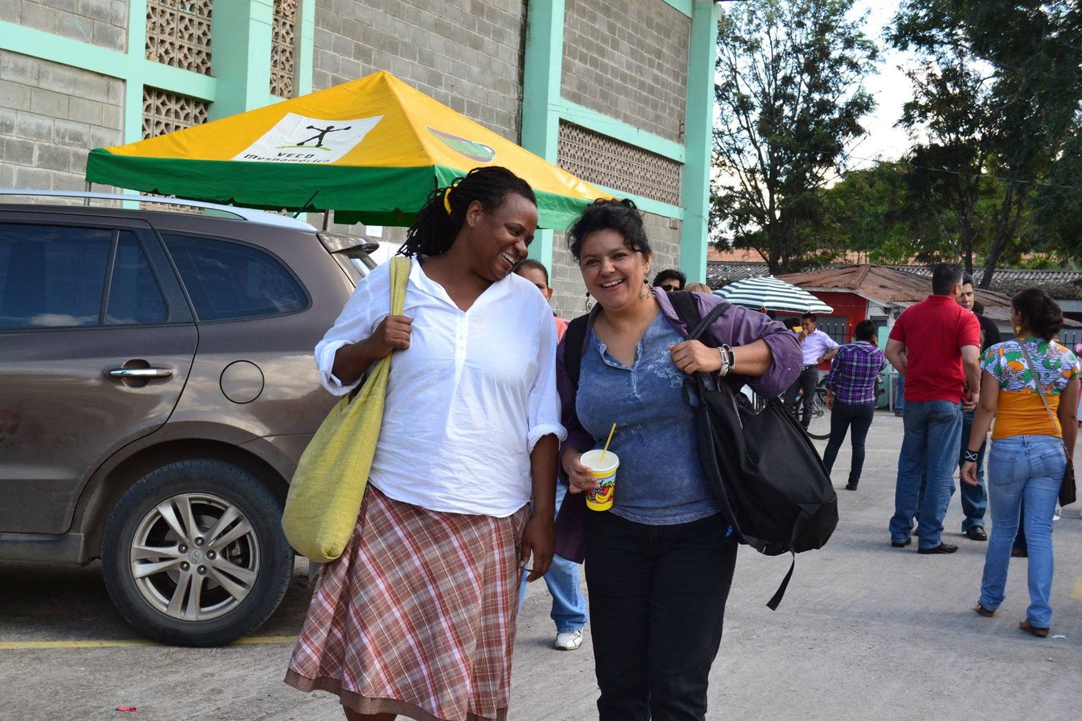Berta Cáceres and her best friend, Garifuna leader Miriam Miranda. Photo courtesy Miriam Miranda.