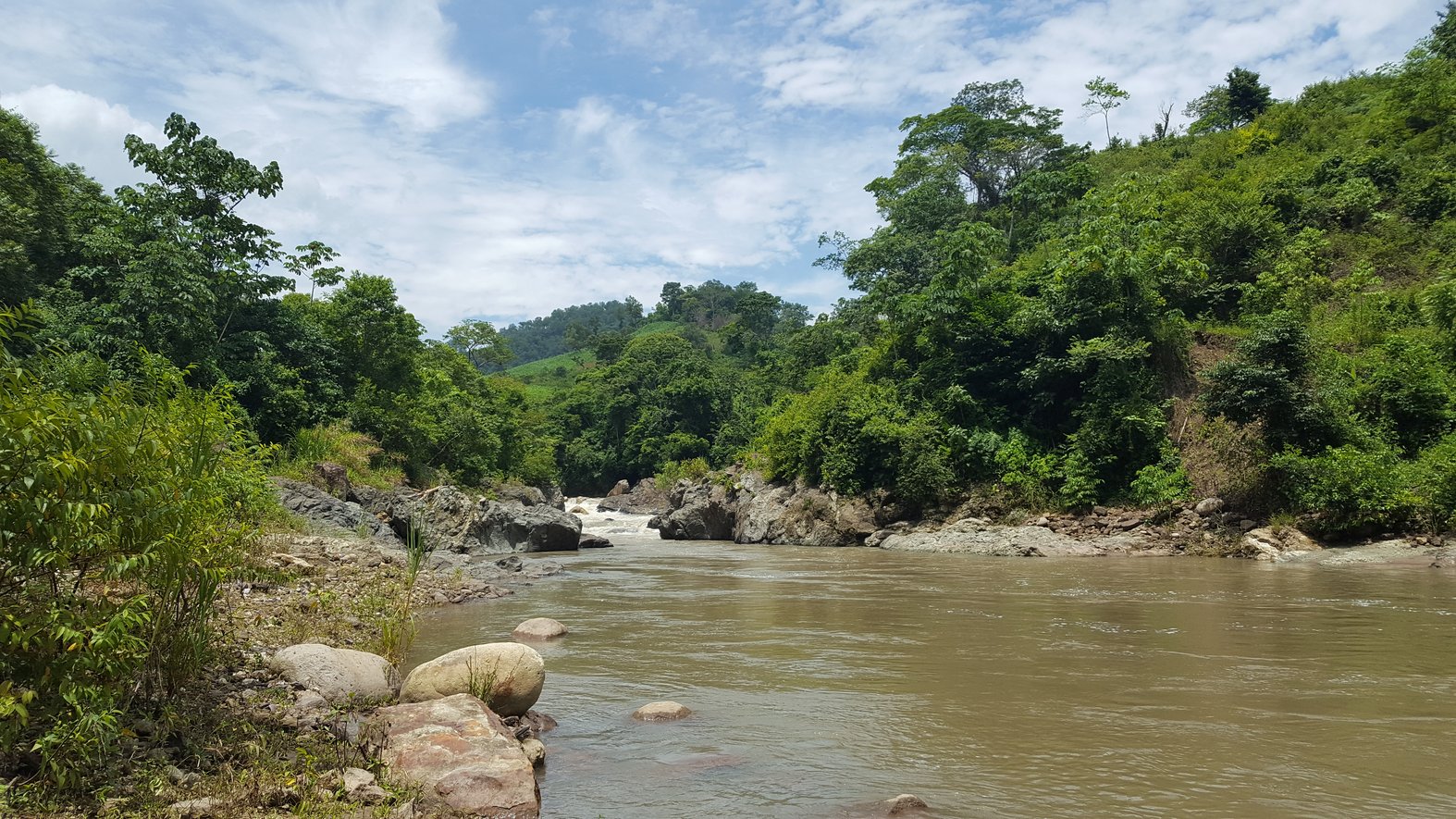 The River Gualcarque, considered sacred to the Lenca people, where the Agua Zarca dam was illegally sanctioned to be built. Photo by Nina Lakhani.