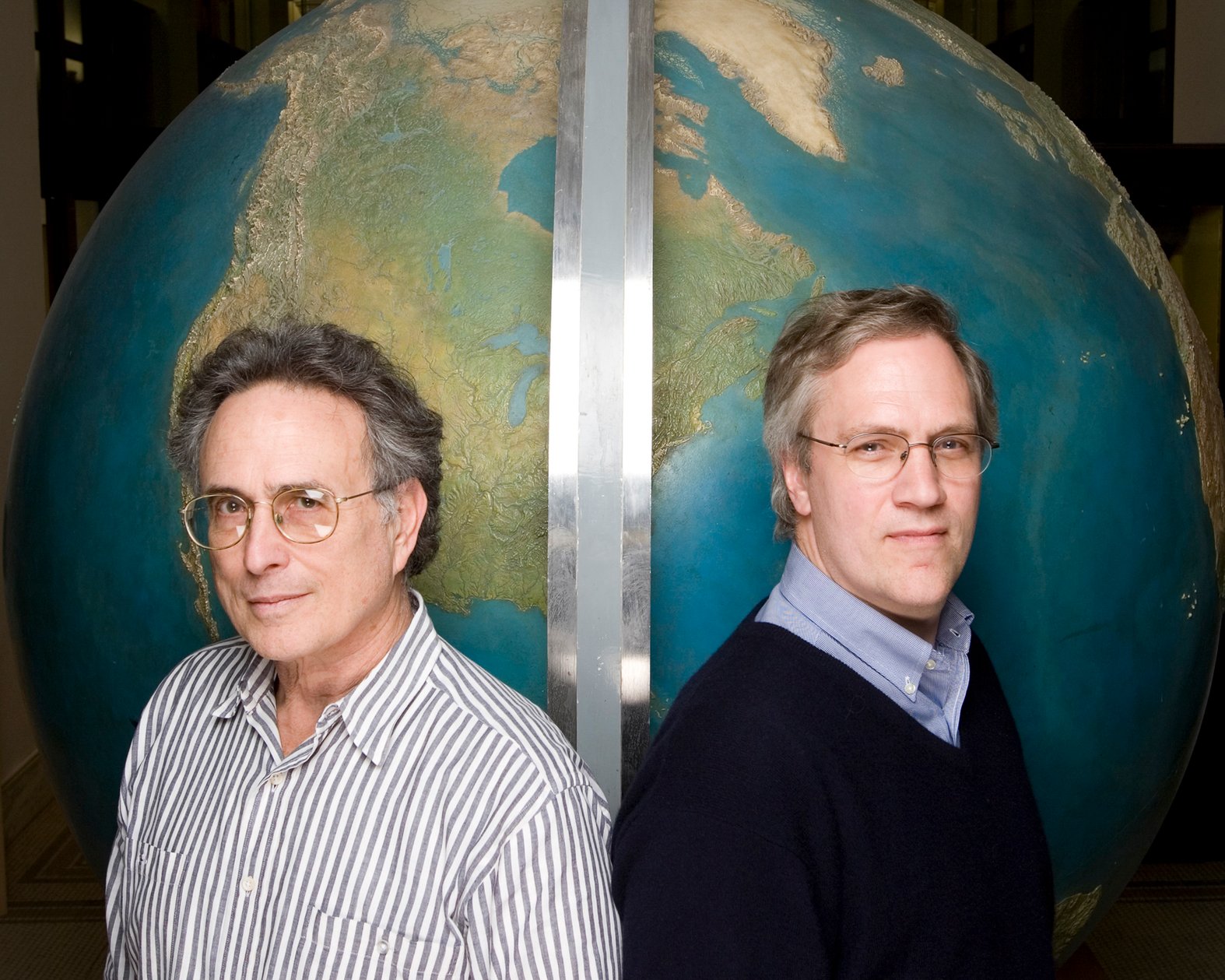 Robert Socolow, left, and Stephen Pacala, right, of Princeton University, pictured in Time magazine in 2007. Photo by Jonathan Saunders.
