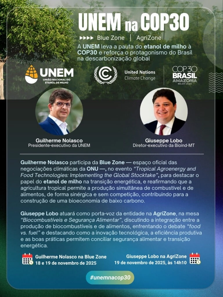 The sector has at least two events at COP30, one of which is within the Blue Zone, where official negotiations, the Leaders' Summit, and national pavilions are located. (Photo: Unem/Press Release)