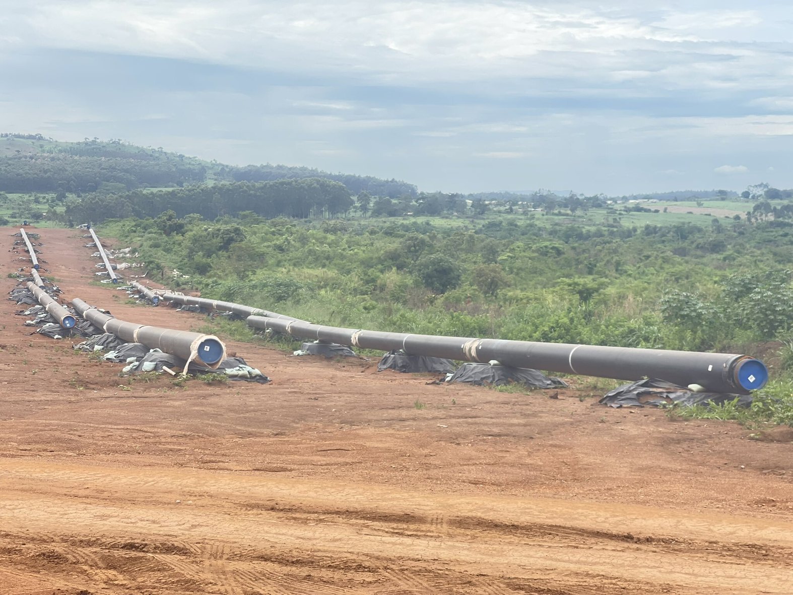Pump Station 1 (PS1) of the East African Crude Oil Pipeline project in Hoima district, a critical part of the EACOP infrastructure, receiving crude oil from feeder pipelines from the Kingfisher and Tilenga oil fields and transporting it to port Tanga in Tanzania. Photo by Diana Taremwa-Karakire.
